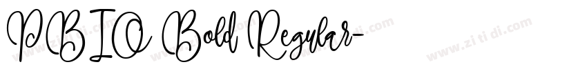 PBIO Bold Regular字体转换 PBIO Bold Regular字体转换